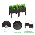 Segmart 2PCS Raised Garden Bed, Outdoor Free Splicing Injection Plastic Raised Planting Box, Elevated Planter Box with Legs for Outdoor Patio, Deck, SS2236