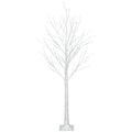 Christmas Trees with White Lights, SEGMART 6 Feet Artificial Christmas Trees with 96 Warm White LED Lights, PVC Stand, for Christmas Party Decorations Tree Plugin Indoor Outdoor, S6940