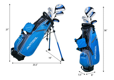 Segmart Golf Junior Golf Clubs Set, Kids Right-Hand Golf Club Sets for 9-12, Outdoor Complete Golf Club Sets with Stand & Bag, Blue