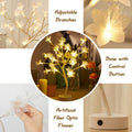 LED Lighted Fiber Optic Flower Tree Decor, SEGMART 24 LED DIY Artificial Fiber Optic Flower Lighted Branches, Battery-Powered/Plug-in Night Light Lamp for Wedding Party Home, Warm White, SS942