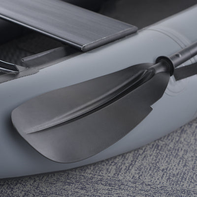 2 Person kayak, SEGMART Thick Fishing PVC Boat for Kids and Adults, Inflatable Kayak with Pump, Aluminum Alloy Seat, Paddle, Inflatable Mat, Repair Kit, Fin, Strap, 440lb Weight Capacity, Grey