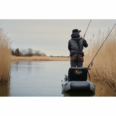 2 Person kayak, SEGMART Thick Fishing PVC Boat for Kids and Adults, Inflatable Kayak with Pump, Aluminum Alloy Seat, Paddle, Inflatable Mat, Repair Kit, Fin, Strap, 440lb Weight Capacity, Grey