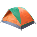 Family Tents for Camping Bundle, Camping Tent Sun Dome Tent with Camping Accessories, Camping Instant Tent for 2-Person Double Door, Orange & Green, S10421