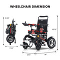 Segmart Folding Electric Wheelchair for Disabled Adults, Intelligent Power Wheelchair with 20AH Battery Enjoy up to 15 Miles, Black