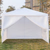 SEGMART 10' x 10' Canopy Tent with 4 Removable Sidewalls, Outdoor Sunshade Gazebo BBQ Shelter Pavilion for Party Wedding Garden Beach Patio, White, S06