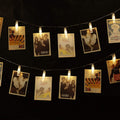 20 LED Photo Clip String Fairy Lights for Hanging Pictures, Cards, Artwork, Decorations - 9.84 Feet, Warm White