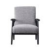 SEGMART Modern Tufted Accent Chair, Retro Modern Fabric Upholstered Wooden Lounge Chair, Grey, S13645