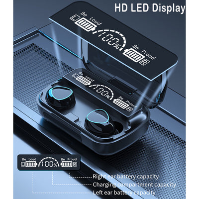 Wireless Bluetooth Earbuds, SEGMART 2021 Upgraded Hands-free Calling Sweatproof In-Ear Headset Earphone with Charging Case for iPhone/Samsung & Smart Phones, I0359