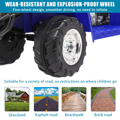 6V Electric Kids Ride-On Car ATV, Electric 4-Wheeler ATV Quad, Single Drive Ride on Car Toy with LED Lights, Music Board, Horn, Motorized Cars for 3-5 Years Kids, K2271