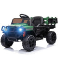 12V Kids Electric Ride On Car with Remote Control, LED Lights, Trailer, Shovel, Q01