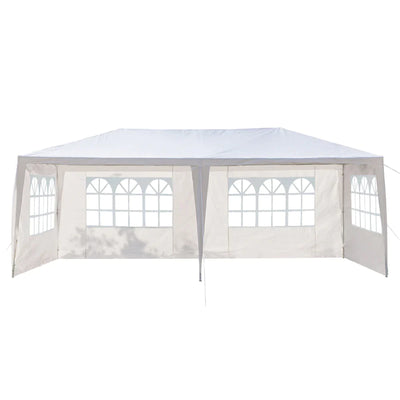 SEGMART 10 x 20 Canopy Tent with 4 Removable SideWalls for Patio Garden, Sunshade Outdoor Gazebo BBQ Shelter Pavilion, for Party Wedding Catering Gazebo Garden Beach Camping Patio, White, SS1096