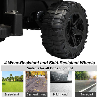 Electric Kids Toys, Kids Ride-on Tractor with Trailer, 12V Car w/ Parental Remote Control, Safety Belt, Music, MP3 Player, Headlight, Motorized Truck for Boys Girls