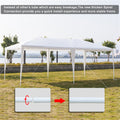 Canopy Party Tent for Outside,10' x 20' Outdoor Canopy Tent with 4 Side Walls, SEGMART Upgraded Outdoor Party Wedding Tent, White Backyard Tent for Catering Garden Beach Camping, L187