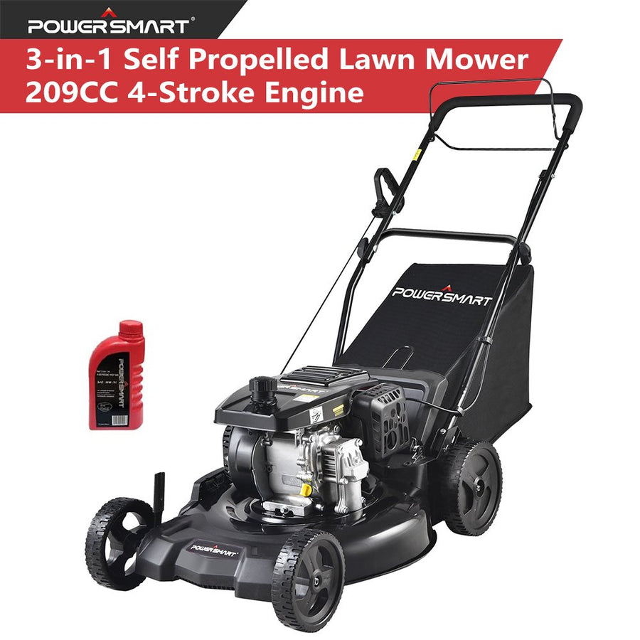 Lawn mower with bag deals self propelled