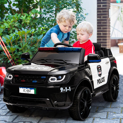 SEGMART Kids Police Ride On Car, 12V SUV Battery Operated Electric Cars w/ Parent Remote Control, Spring Suspension, S1755