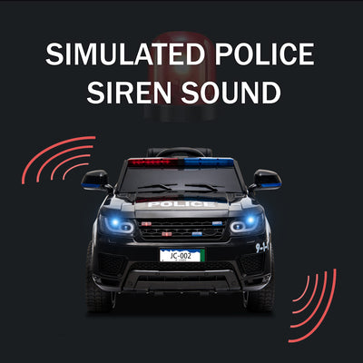 SEGMART Kids Police Ride On Car, 12V SUV Battery Operated Electric Cars w/ Parent Remote Control, Spring Suspension, S1755