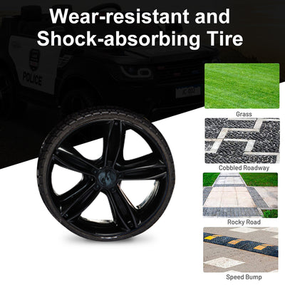 SEGMART Kids Police Ride On Car, 12V SUV Battery Operated Electric Cars w/ Parent Remote Control, Spring Suspension, S1755