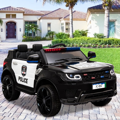 SEGMART Kids Police Ride On Car, 12V SUV Battery Operated Electric Cars w/ Parent Remote Control, Spring Suspension, S1755