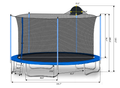 Trampoline with Enclosure on Clearance, New Upgraded 12 Feet Kids Outdoor Trampoline with Basketball Hoop and Ladder, Heavy Duty Round Trampoline for Indoor Outdoor Backyard, LLL4568