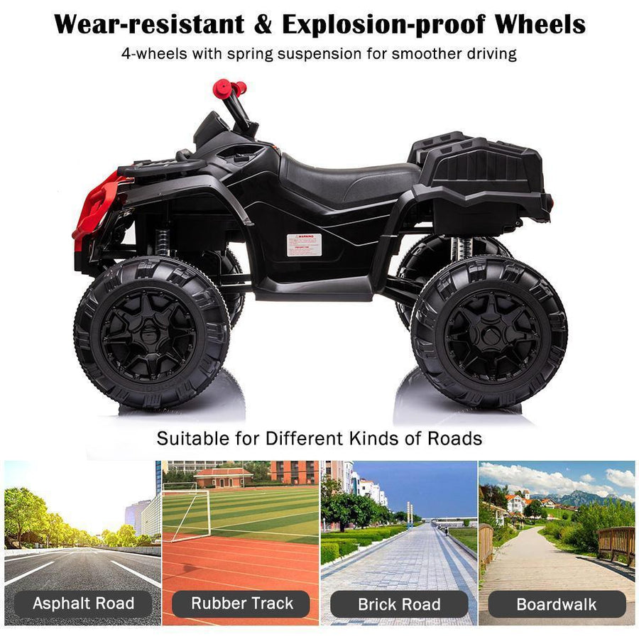 Segmart® Ride On White Atv Kids Cars 12v Kids Toys