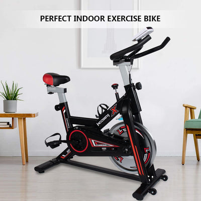 SEGMART Indoor Cycling Bikes, Exercise Bikes Stationary w/ LED Display Monitors, Cup Holder, Belt Drive, Q07