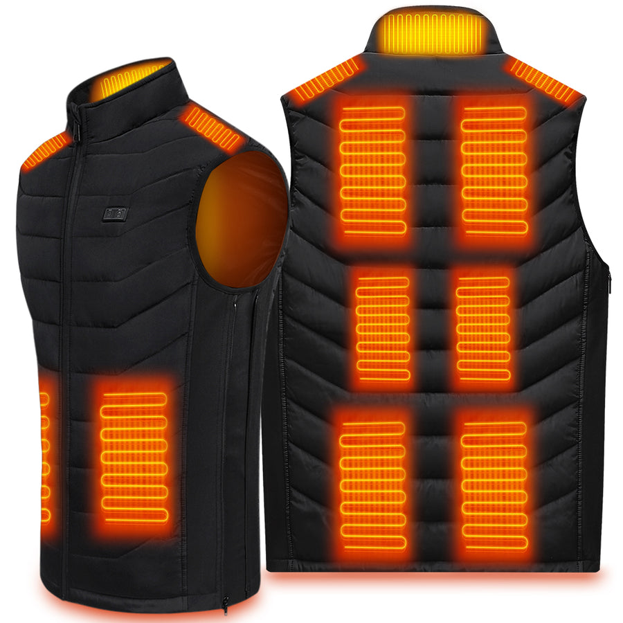 Heated Vest for Men Women, Size Adjustable, 11 Heating Zones, 3