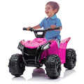 Kids Ride on ATV, Single Drive 6V Battery Powered ATV Car, Electric 4-Wheeler Quad Car with 1.86mph Max Speed, LED Headlights, Horn, Music Board, Electric Ride on Toy for Boy & Girl