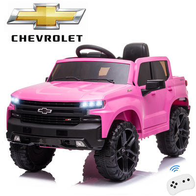 Official Licensed Chevrolet Ride On Car, 12V Power  Ride-On Truck Toy for Kids, Electric 4 Wheels Kids Toy w/Parent Remote Control, Foot Pedal, MP3 Player, 2 Speeds, Ages 1-5 Years, K1638