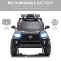 Licensed Toyota Tacoma Electric Ride on Vehicle for Kids, 12V Powered Ride on Car Toys with Remote Control, LED Lights, MP3 Player, Black