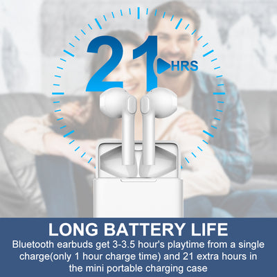 SEGMART Bluetooth 5.1 True Wireless Earbuds with 500mAh Charging Case, 25H Playtime, IPX7 Waterproof, Q04