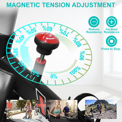 SEGMART Indoor Cycling Bikes, Exercise Bikes Stationary w/ LED Display Monitors, Cup Holder, Belt Drive, Q07