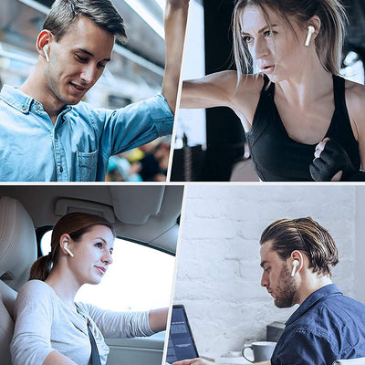 SEGMART Bluetooth 5.1 True Wireless Earbuds with 500mAh Charging Case, 25H Playtime, IPX7 Waterproof, Q04