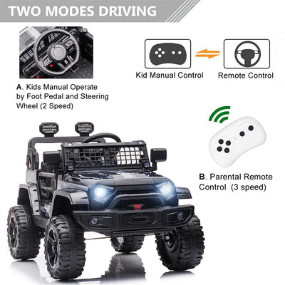 SEGMART Kids Electric Ride on Car, Newest 12V Battery Powered Ride-on Toys w/ Parent Remote Control, LED Lights, 2 Openable Doors, Spring Suspension, MP3 Player, Electric Car for Kids for 3-5 Year