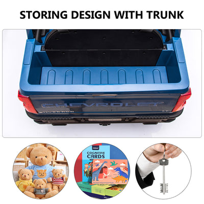 Official Licensed Chevrolet Ride On Car, 12V Power  Ride-On Truck Toy for Kids, Electric 4 Wheels Kids Toy w/Parent Remote Control, Foot Pedal, MP3 Player, 2 Speeds, Ages 1-5 Years, K1638