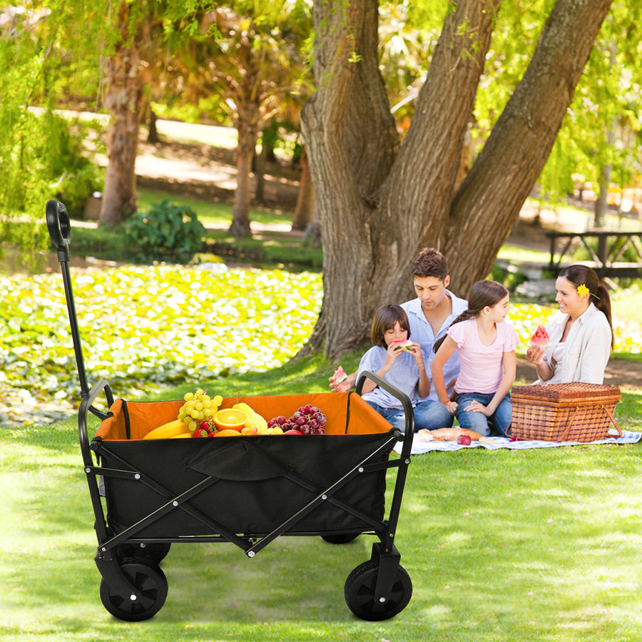 Wagon Cart Collapsible Heavy Duty Utility Cart with Wheels Outdoor Beach  Garden