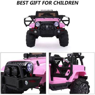 SEGMART 12V Kids Electric Ride On Cars with Remote Control, LED Lights, Q3