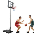 SEGMART Basketball Hoop for Adults Teens Kids, 4.9-10ft Adjustable Basketball Goal with Wheels, Weather-resistant 43 Inch Basketball Backboard, Basketball Rim for Gym Basketball Court Backyard