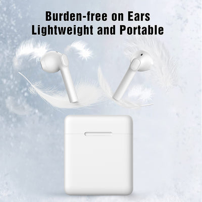 SEGMART Bluetooth 5.1 True Wireless Earbuds with 500mAh Charging Case, 25H Playtime, IPX7 Waterproof, Q04