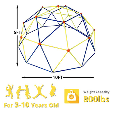 SEGMART 10FT Climbing Dome, Upgraded Dome Climber for Kids 3-10, Supporting 800 lbs, Kids Outdoor Play Equipment Toddler Outside Climbing Toy