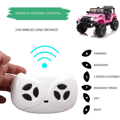 SEGMART 12V Kids Electric Ride On Cars with Remote Control, LED Lights, Q3