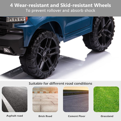 Official Licensed Chevrolet Ride On Car, 12V Power  Ride-On Truck Toy for Kids, Electric 4 Wheels Kids Toy w/Parent Remote Control, Foot Pedal, MP3 Player, 2 Speeds, Ages 1-5 Years, K1638