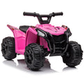 Kids Ride on ATV, Single Drive 6V Battery Powered ATV Car, Electric 4-Wheeler Quad Car with 1.86mph Max Speed, LED Headlights, Horn, Music Board, Electric Ride on Toy for Boy & Girl