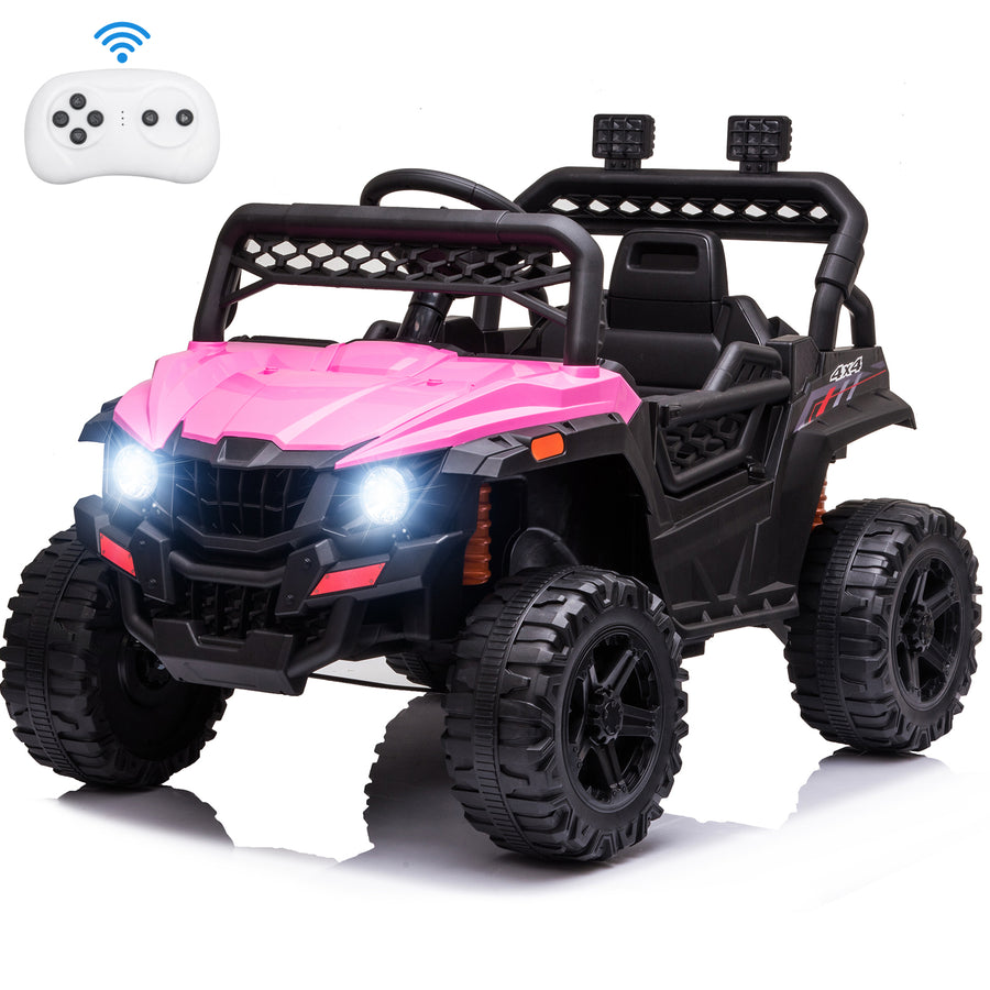 SEGMART Kids Electric Ride on Car, Newest 12V Battery Powered Ride-on Toys w/ Parent Remote Control, LED Lights, 2 Openable Doors, Spring Suspension, MP3 Player, Electric Car for Kids for 3-5 Year