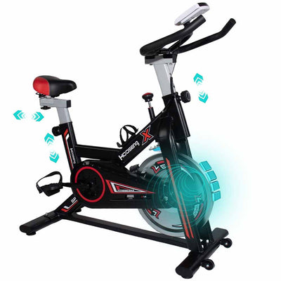 SEGMART Indoor Cycling Bikes, Exercise Bikes Stationary w/ LED Display Monitors, Cup Holder, Belt Drive, Q07