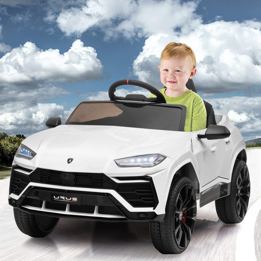 Segmart® Kids White Lamborghini Ride On Toys Car With Remote