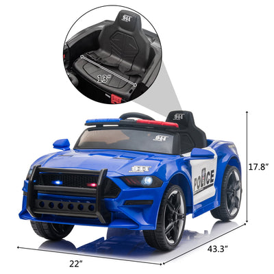 12V Ride on Cars, Kids Police Ride on Toys with Remote Control, Battery Power Ride on Truck, Electric Vehicle SUV Cars with LED Flashing Light, Music, Horn, Best Gift for Boys Girls, LL132