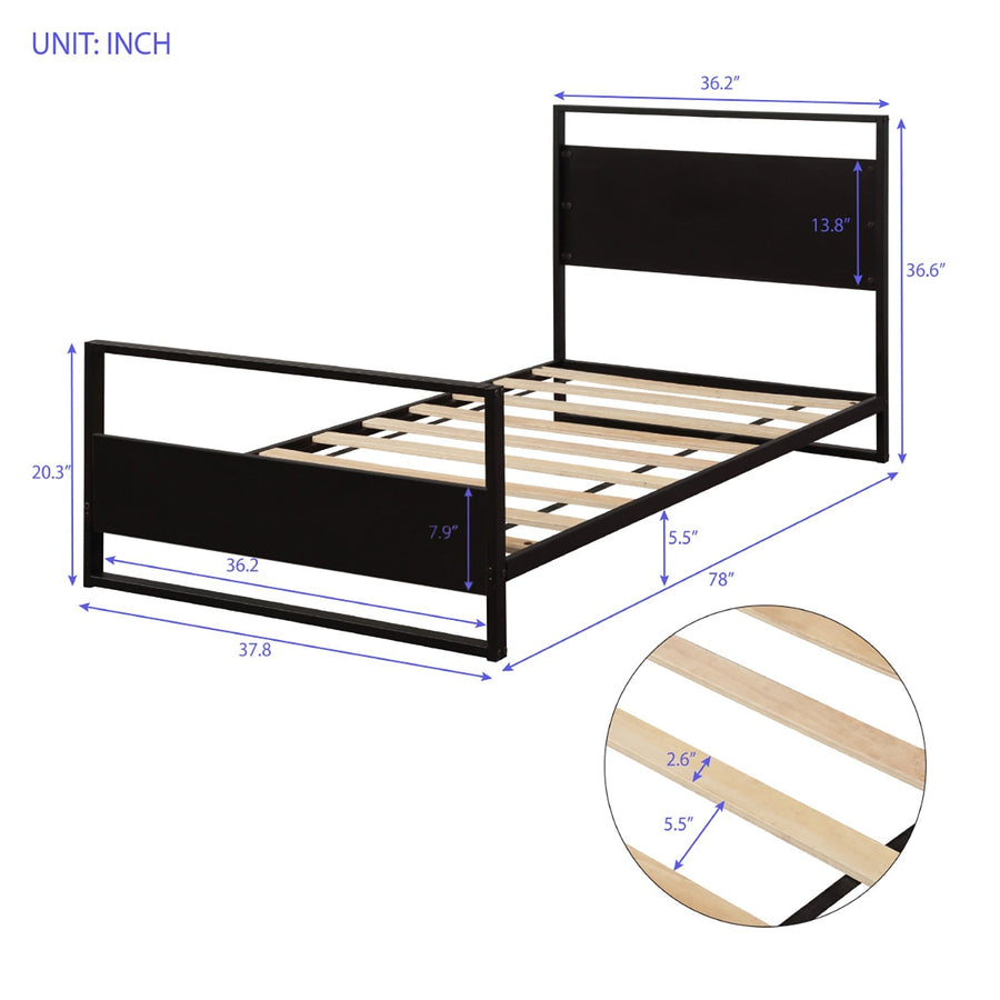 36.6 Inch SEGMART Twin Bed Frame