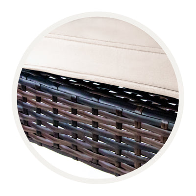 Outdoor Patio Furniture Sets, 3 Piece High Top Table and Chair with Cushions, Modern Bistro Rattan Chair Conversation Sets with Coffee Table for Backyard Garden Pool Deck, L