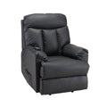 Lift Chair Recliner with Remote Control, Black PU Leather Power Lift Recliner Chair for Elderly, Heavy Duty Electric Lift Chair Recliners Sofa Lounge Chair for Living Room,330 lb Capacity, L