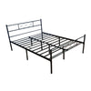 Metal Platform Bed Frame with Headboard, SEGMART Full Size Bed Frame, Metal Bed Frame with Metal Slat Support, Platform Bed Frame with Solid Construction, 77.6"L x 56"W, Max Holds 220LBS, Black, L